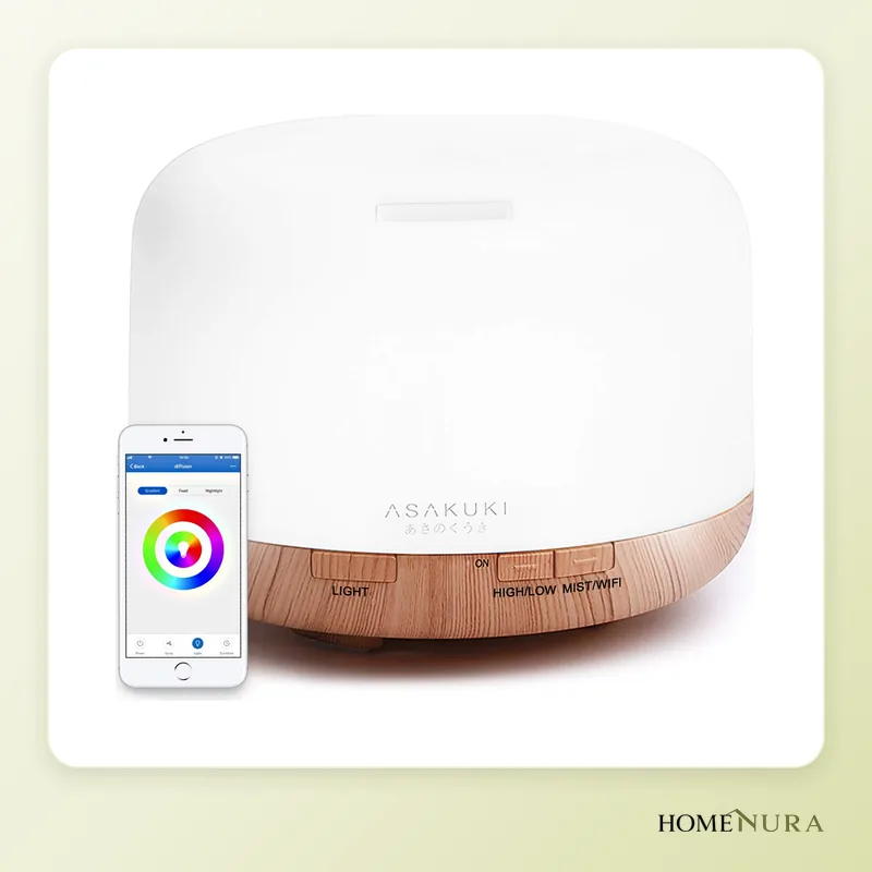 ASAKUKI Smart Wi-Fi Essential Oil Diffuser 500ml – dyfuzor olejków eterycznych | Homenura