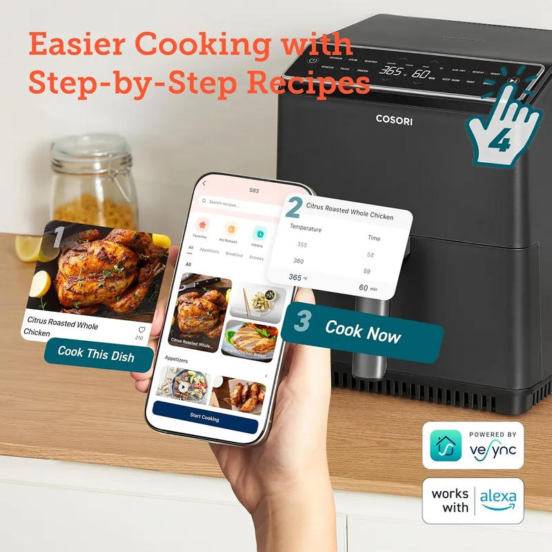 Cosori Dual Blaze Smart – frytkownica beztłuszczowa | Homenura
