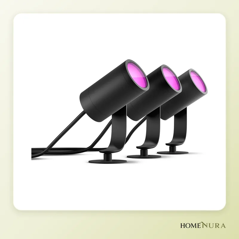Philips Hue Lily Outdoor Spot Base Kit – inteligentne oświetlenie zewnętrzne | Homenura